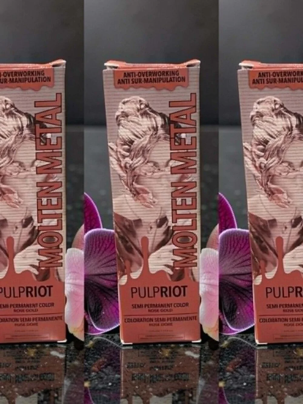 Pulp Riot Molten Metal Rose Gold Semi Permanent Color 4 oz_ 3 units